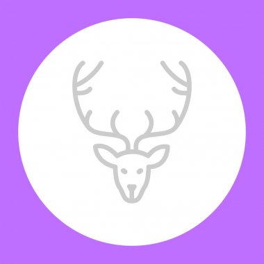  geyik web simge vektör çizim 