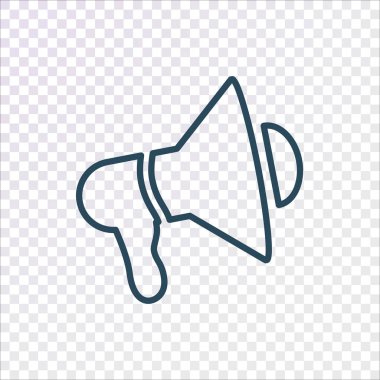 Megafon satırı simgesi, vektör çizim