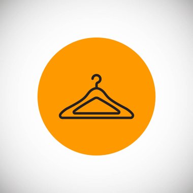 askı düz simgesi, vektör illüstrasyonu