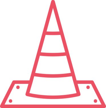 trafik koni simgesi, vektör çizim