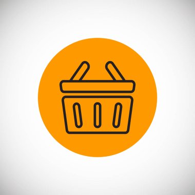 Alışveriş arabası simgesi, vektör illüstrasyonu