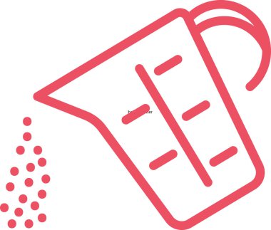 su filtre düz simgesi, vektör, illüstrasyon