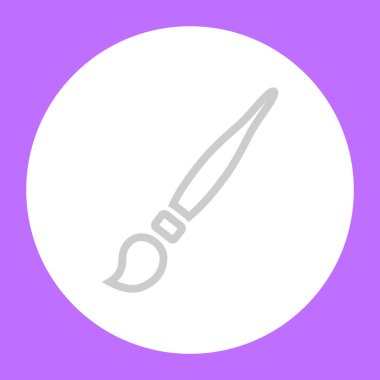 fırça düzlüğü simgesi, vektör illüstrasyonu