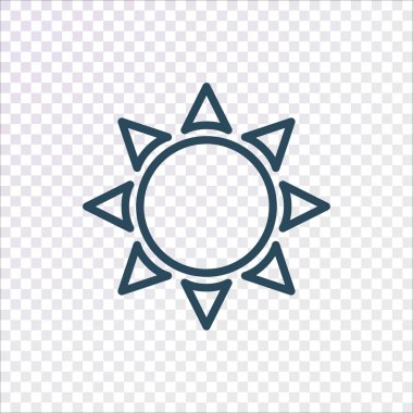 güneş web simgesi vektör illüstrasyonu 
