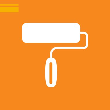 Silindir satırı simgesi, vektör çizim boya