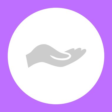 el düz simgesi, vektör illüstrasyonu