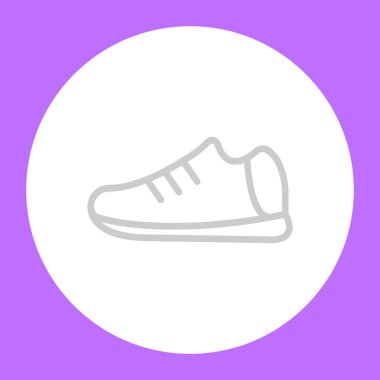 spor ayakkabı düz simgesi, vektör, illüstrasyon