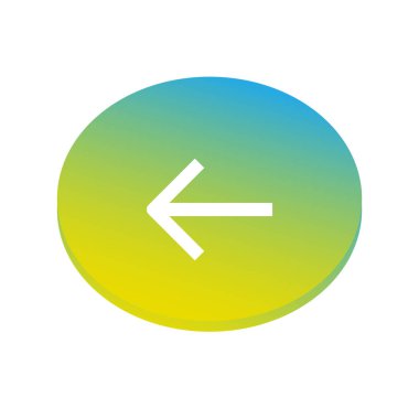 Sol ok düz simgesi, vektör çizim