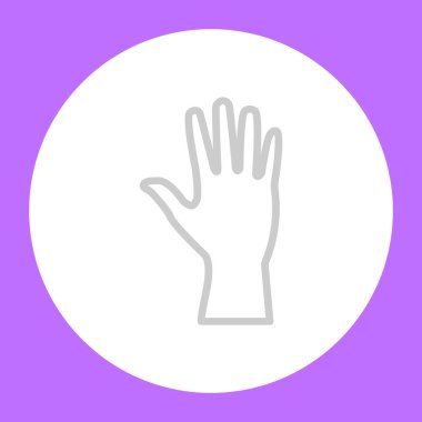 el düz simgesi, vektör illüstrasyonu