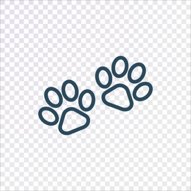 Hayvan şeffaf arka plan tabelada paws