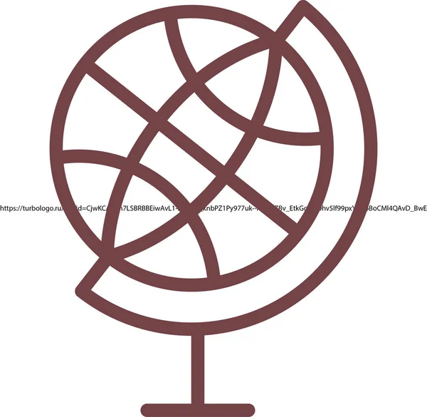 Globus Płaska Ikona Wektor Ilustracja — Wektor stockowy