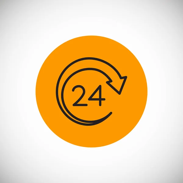 Icono simple de 24 horas — Vector de stock