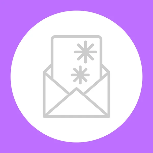 Navidad Carta Icono Web Vector Ilustración — Archivo Imágenes Vectoriales