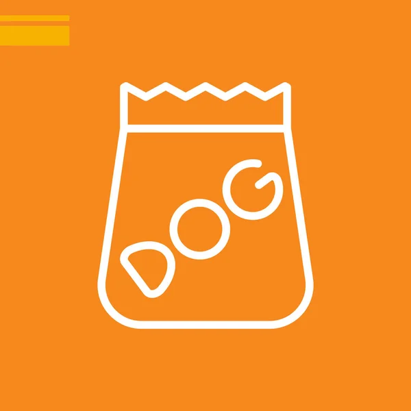 Σκύλος Τροφίμων Εικονίδιο Εικονογράφηση Διάνυσμα — Διανυσματικό Αρχείο