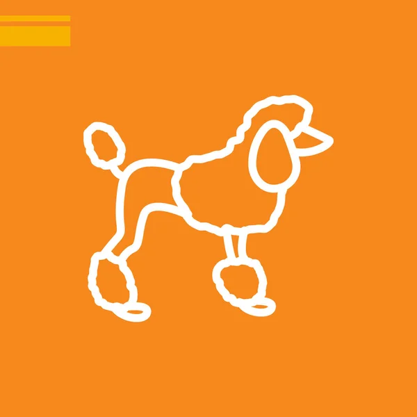 Icono plano perro — Vector de stock