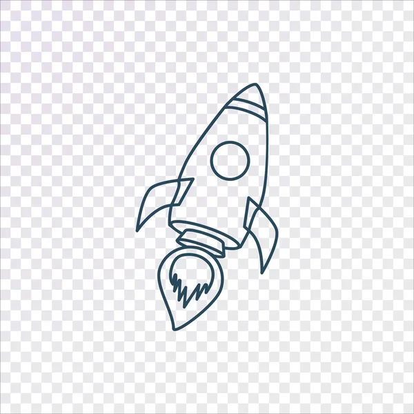 Spaceship Flat Icon Vector Illustration — Stock Vector