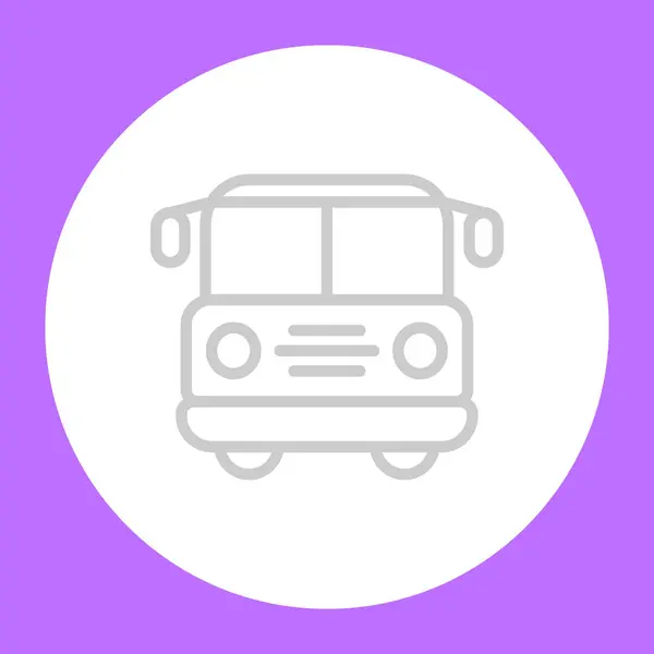 Icono Plano Bus Ilustración Vectorial — Archivo Imágenes Vectoriales