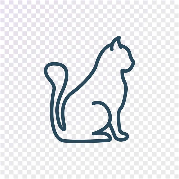 Katze Flaches Symbol Vektorabbildung — Stockvektor