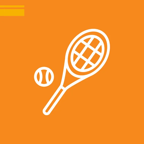 Tennisschläger Mit Ball Symbol Vektor Illustration — Stockvektor