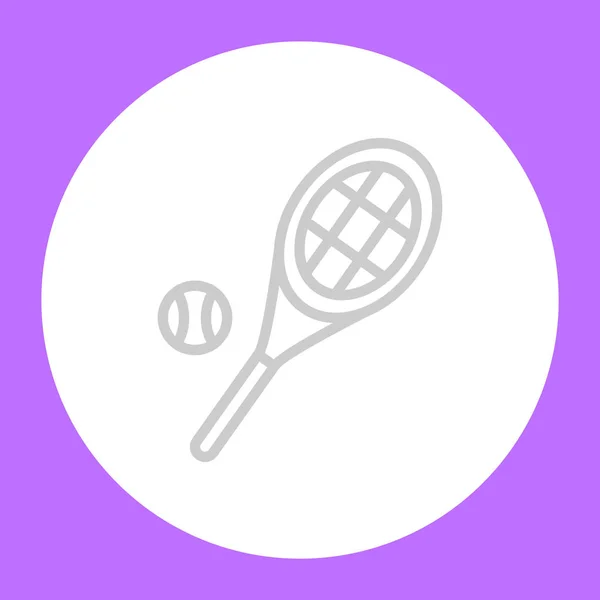 Tennisschläger Mit Ball Symbol Vektor Illustration — Stockvektor