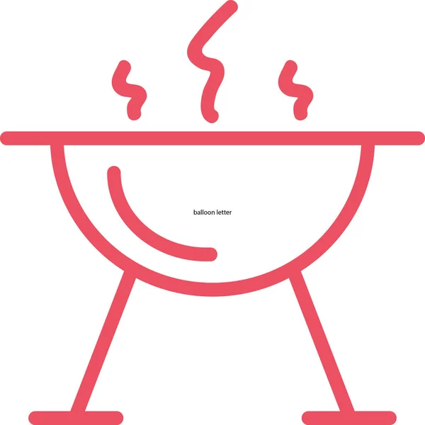 Brazier Barbecue Icon Vector Illustration — Stock Vector