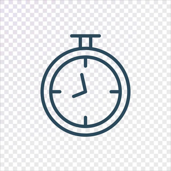 Pocket Watch Line Icon Gradient Mesh — Stock Vector