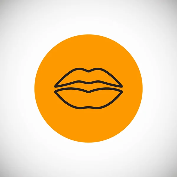 Labios Icono Plano Vector Ilustración — Archivo Imágenes Vectoriales