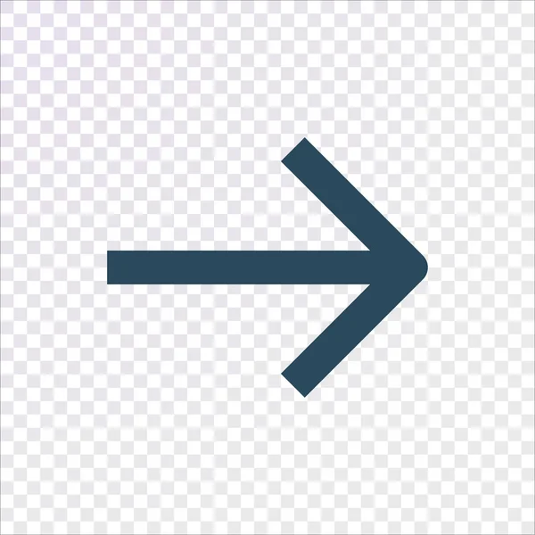 Flecha Derecha Icono Plano Vector Ilustración — Vector de stock