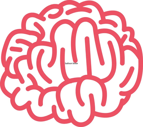 Human Brain Flat Icon Vector Illustration — Stock Vector