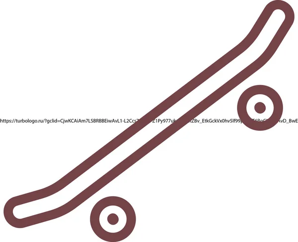 Skateboard Line Icon Vector Illustration — Stock Vector
