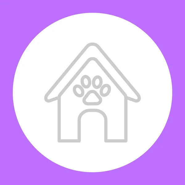 Ikonę Domu Pies Ilustracji Wektorowych — Wektor stockowy