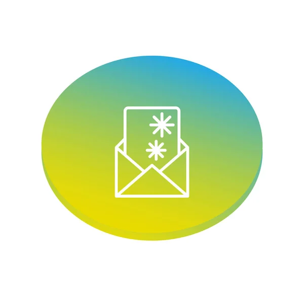 Navidad Carta Icono Web Vector Ilustración — Archivo Imágenes Vectoriales