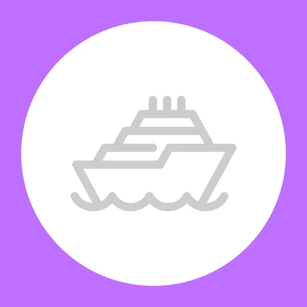 Ship Web Icon Vector Illustration — Stock Vector