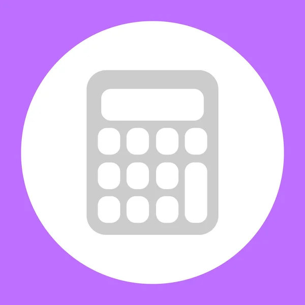 Kalkulator Płaska Ikona Wektor Ilustracja — Wektor stockowy