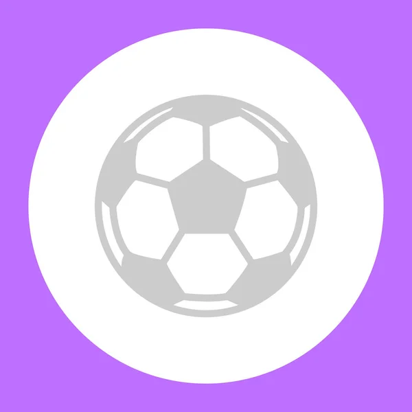 Futbol Topu Simgesini Üzerinde Beyaz Izole — Stok Vektör