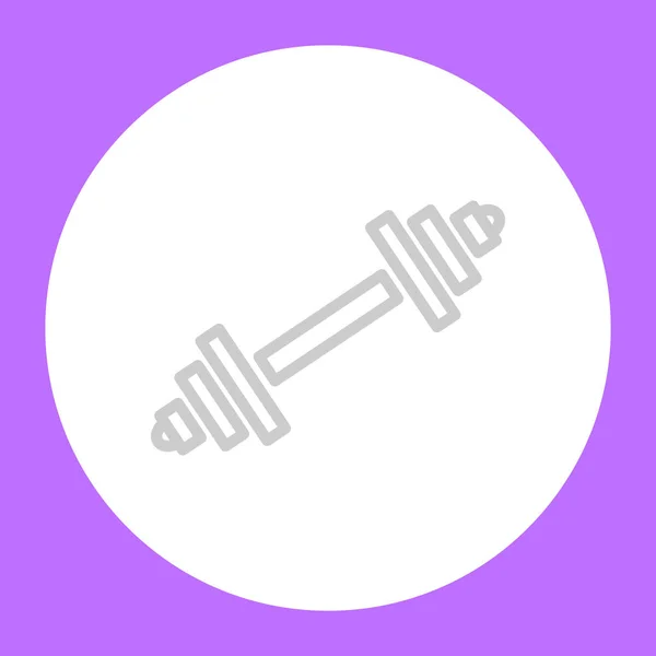 Barbell Flat Icon Vector Illustration — Stock Vector