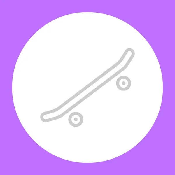Skateboard Icono Plano Vector Ilustración — Vector de stock