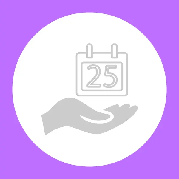 Human Hand Calendar Number Transparent Background — Stock Vector