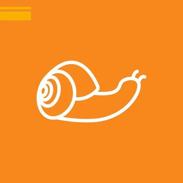 Snail Sign Orange Background — Stock Vector