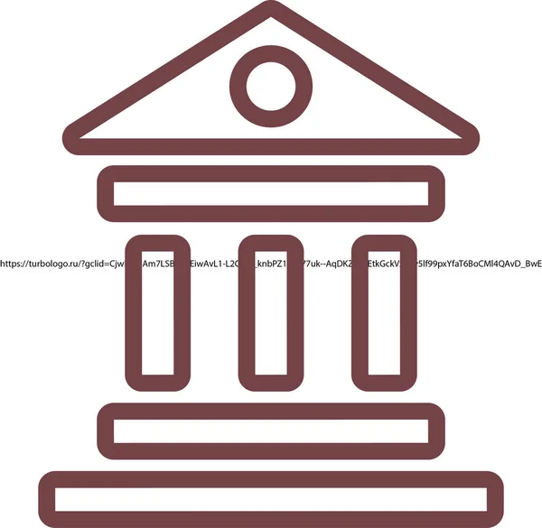 Проста ікона банку — стоковий вектор