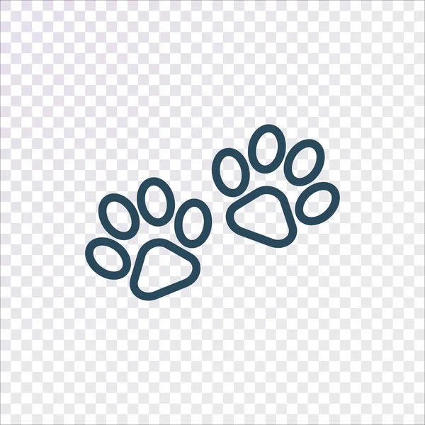 Animal Paws Sign Transparent Background — Stock Vector