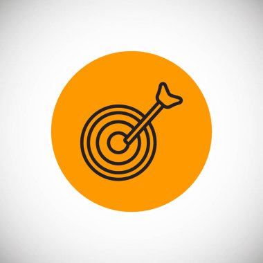 hedef ok simgesi, vektör, illüstrasyon   