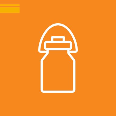 süt teneke kutu simgesi. vektör çizim