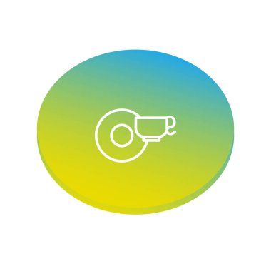 Kupası ve fincan tabağı simgesi, vektör çizim