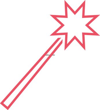 Sihirli değnek beyaz arkaplanda izole edildi