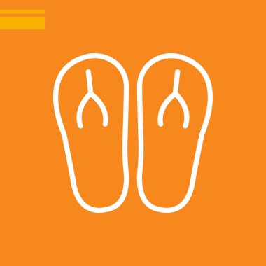 parmak arası terlik satırı simgesi, vektör çizim