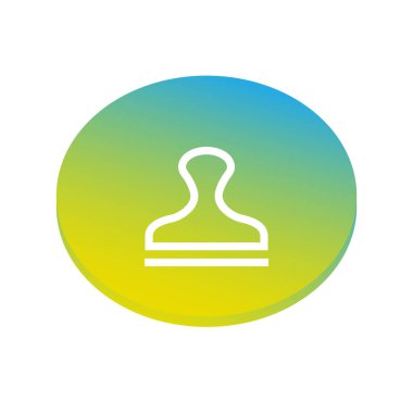 Damga düzlüğü simgesi, vektör illüstrasyonu