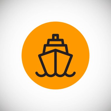  Web simge vektör çizim gemi 