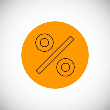 yüzde düz simge, vektör illüstrasyonu