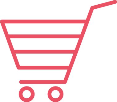 Alışveriş arabası simgesi, vektör illüstrasyonu